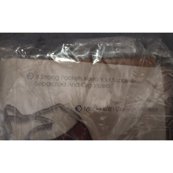 Bib Apron for Tools/Crafting Canvas 8 Pockets 2 Hammer Loops - Picture 3 of 4